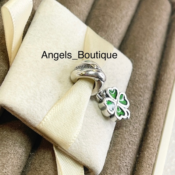 Pandora Retired Green Four Leaf Clover #790572EN25 - Picture 4 of 5